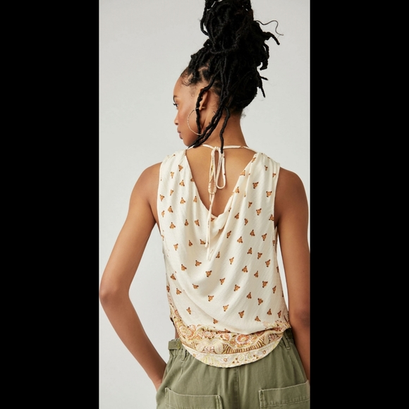 Free People Cowl Neck Boho Top - Picture 2 of 5